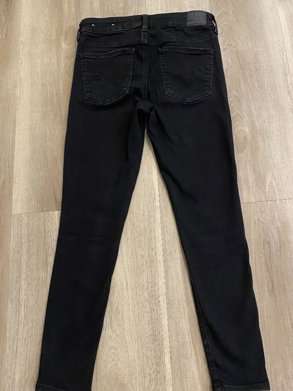 American Eagle Next Level Stretch Black Jeggings Size 6 Short Petite Skinny Jean - Picture 4 of 9